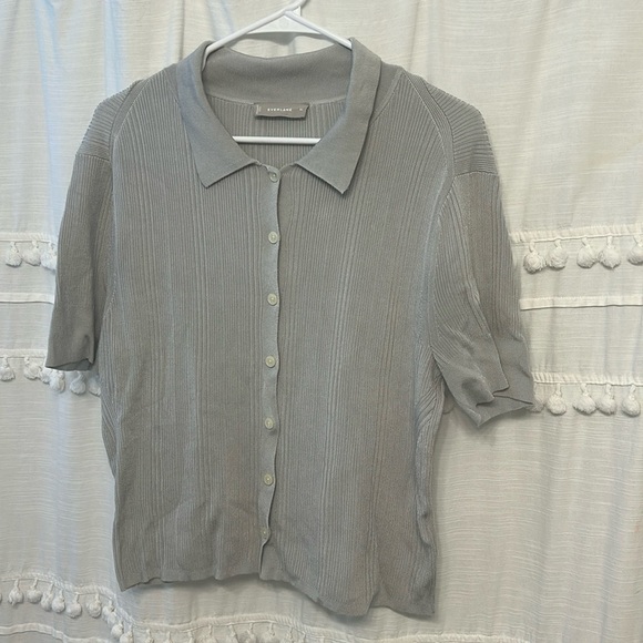 Everlane Rib Knit Top gray size XL - Picture 1 of 9